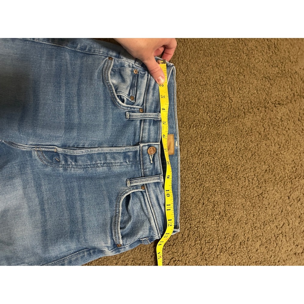 Mother The Tomcat Layover High Rise Straight Leg Jeans Blue Denim Size 26 - Picture 11 of 12